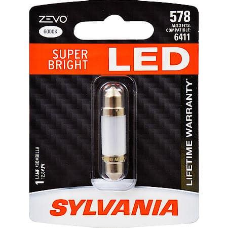Sylvania 578 ZEVO: White LED Mini Bulb, Super Bright, Lifetime .